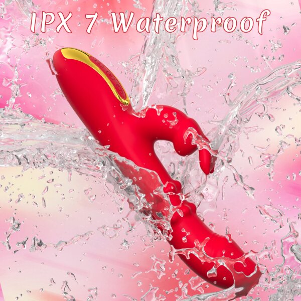 360 Rotation Thrusting Vibrator for Women 3 in 1 Clitoris Stimulator Telescopic Dildo rotating beads Female Masturbation