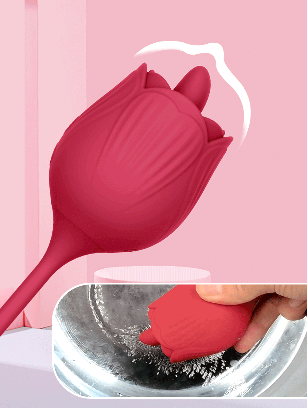 Rose Shape Vagina Sucking Vibrator Intimate Good Nipple Sucker Oral Licking Clitoris Stimulation Powerful Sex Toys for Women