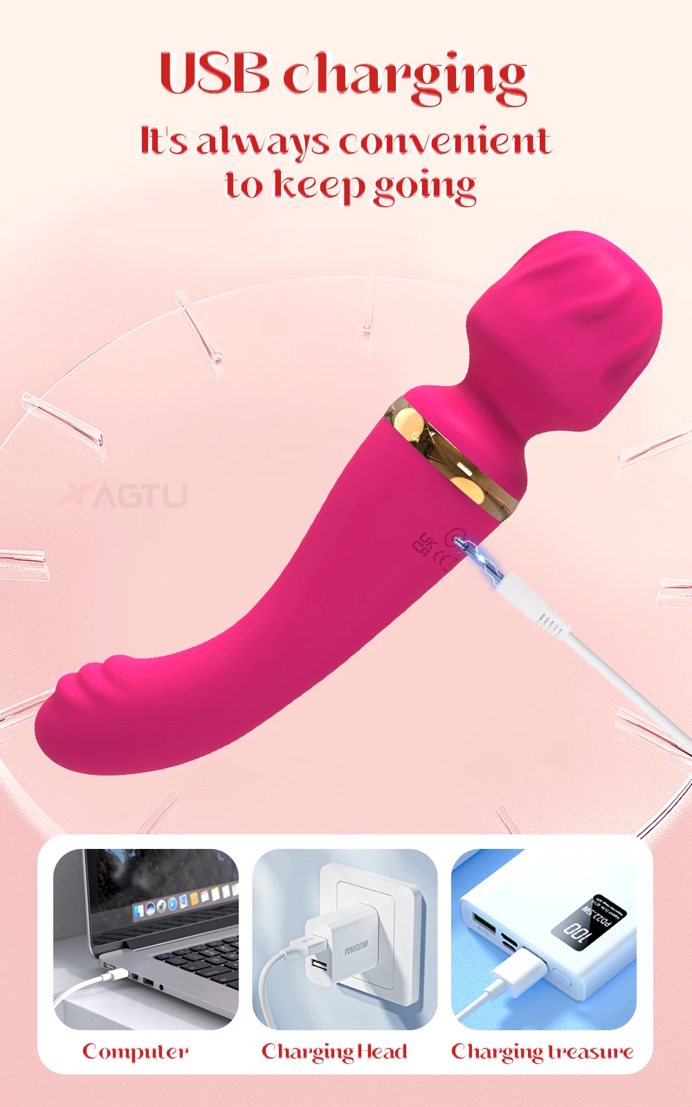 AV Magic Wand Massage G-spot Vibrator Clitoral Stimulator Female Masturbation Dildos Vibrator for Women Rechargeable AV Magic Wand Massage G-spot Vibrator Clitoral Stimulator Female Masturbation Dildos Vibrator for Women Rechargeable
