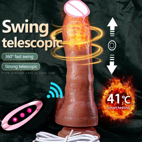 Vibrator dildo anal adult sex shop realistic Thrusting vibrating suction dildo penis Stimulation Vibrating Sex Toys for Women