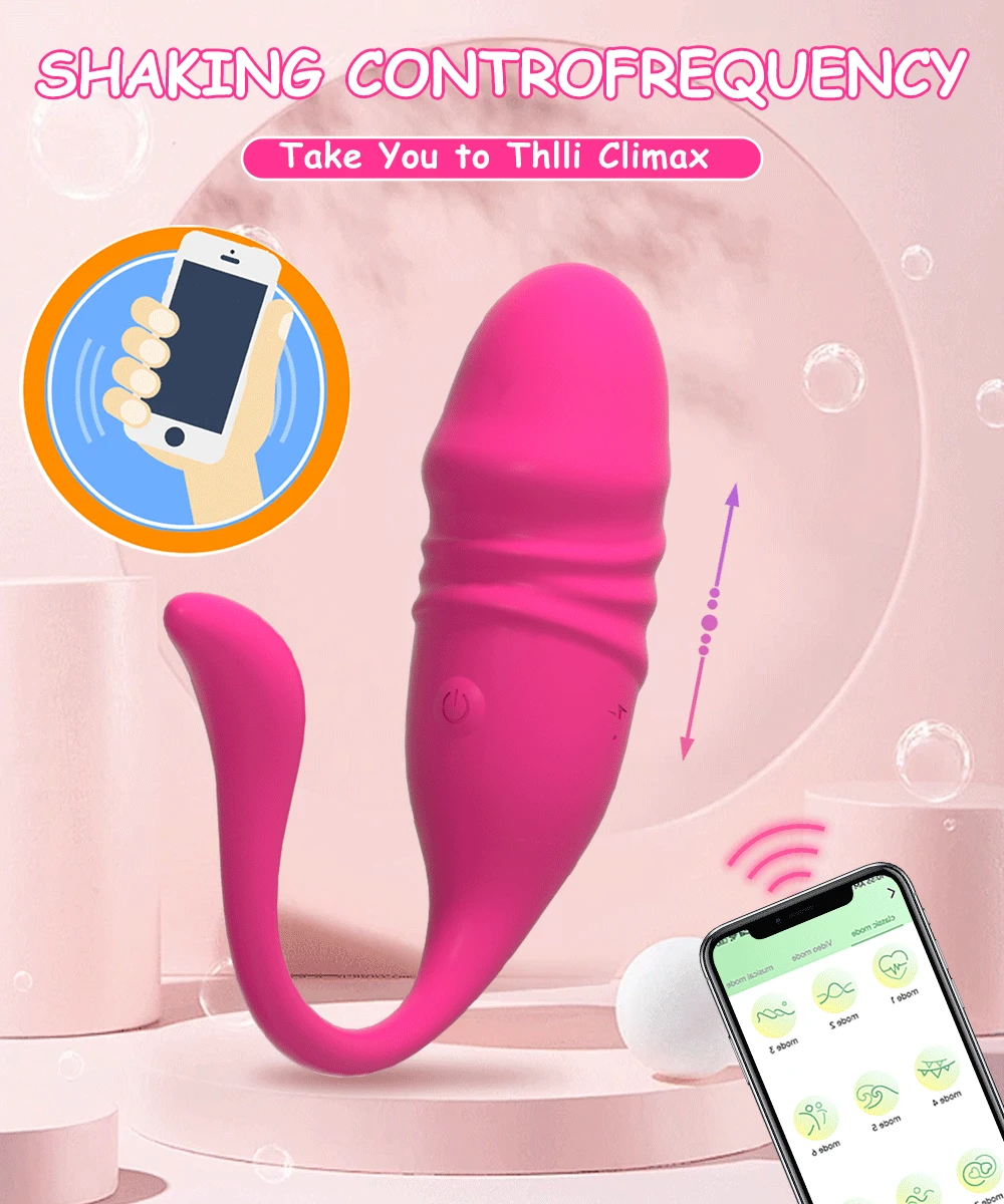 Wireless Bluetooth APP G Spot Vibrator for Women Telescopic Dildo Clitoris Stimulator Vagina Love Egg Panties Sex Toys for Adult Wireless Bluetooth APP G Spot Vibrator for Women Telescopic Dildo Clitoris Stimulator Vagina Love Egg Panties Sex Toys for Adult