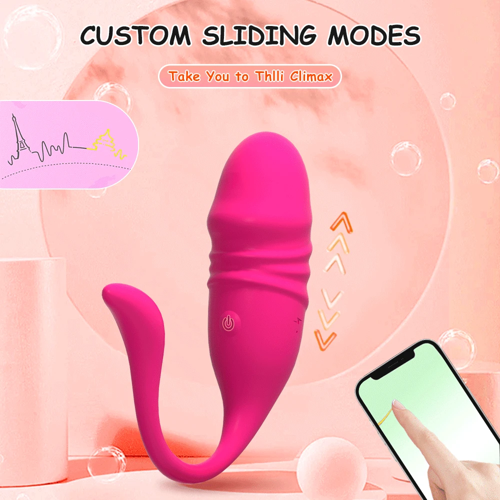Wireless Bluetooth APP G Spot Vibrator for Women Telescopic Dildo Clitoris Stimulator Vagina Love Egg Panties Sex Toys for Adult Wireless Bluetooth APP G Spot Vibrator for Women Telescopic Dildo Clitoris Stimulator Vagina Love Egg Panties Sex Toys for Adult