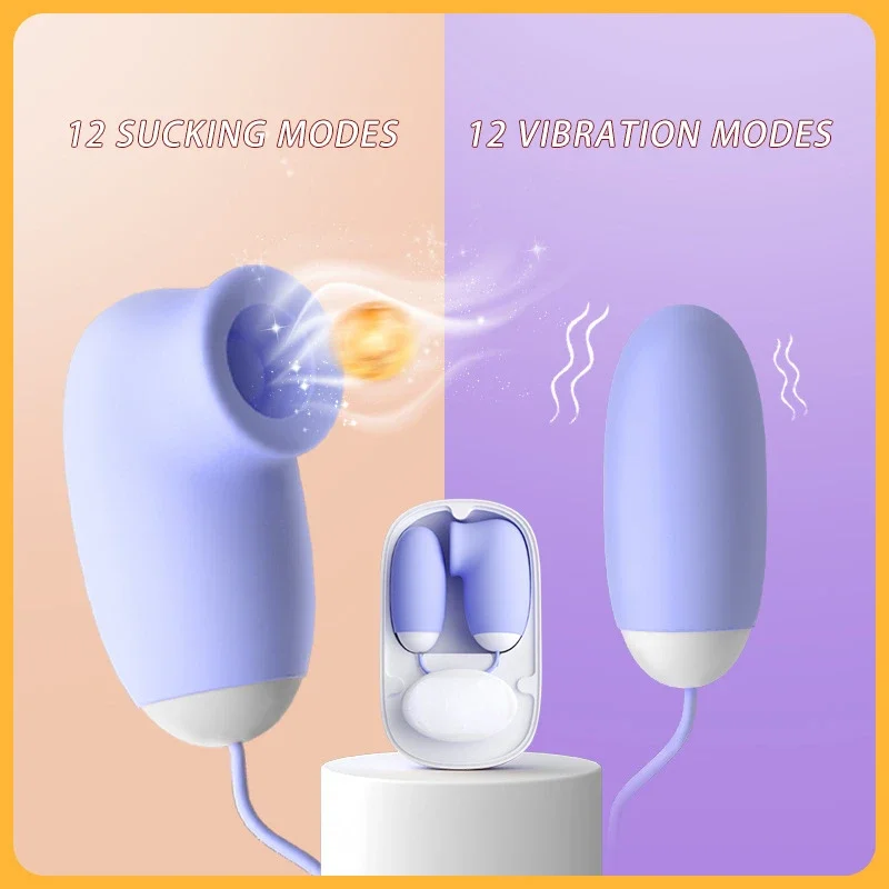Sucking Vibrating Love Egg Massager For Women Clitoral Nipple Stimulation Quick Orgasm Sex Toys Portable Vagina Ball Adult Goods