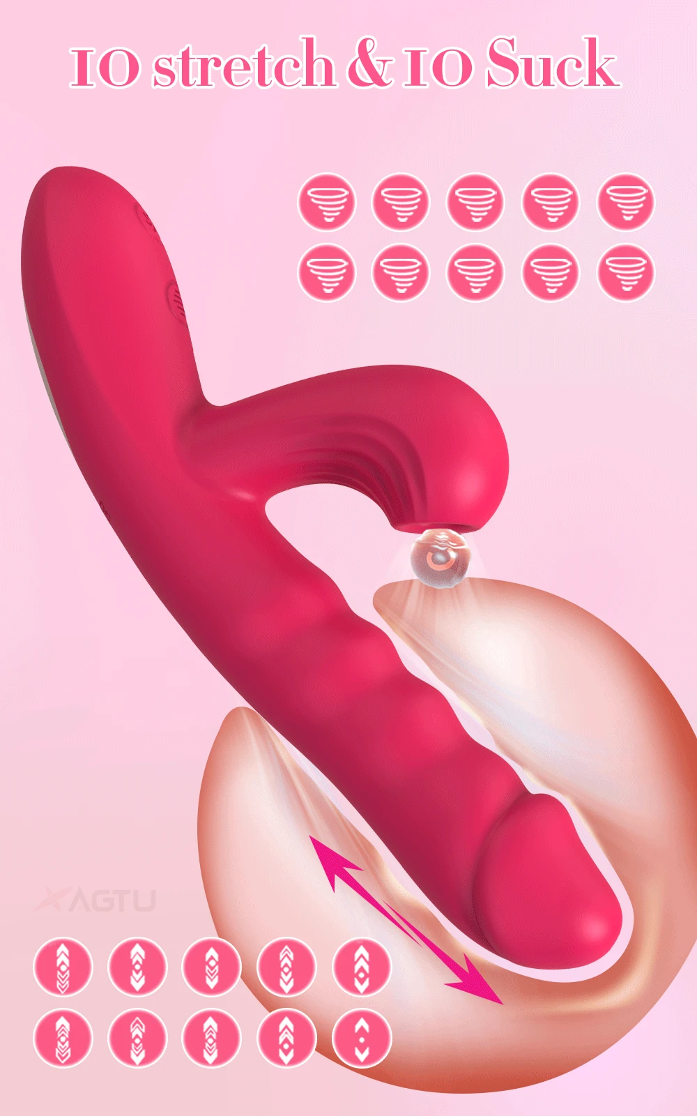 Powerful Thrusting Sucking Vibrator for Women Sucker Clitoris Stimulator G Spot Dildo Massager Sex Toys for Adult Goods Female