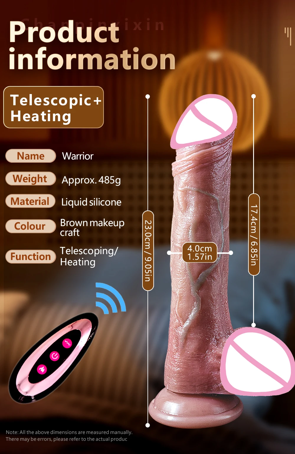 Realistic Dildo Heating Telescopic Vibrator For Women Sex Toy Female Masturbation Suction Cup Big Penis Telescopic Anal Female