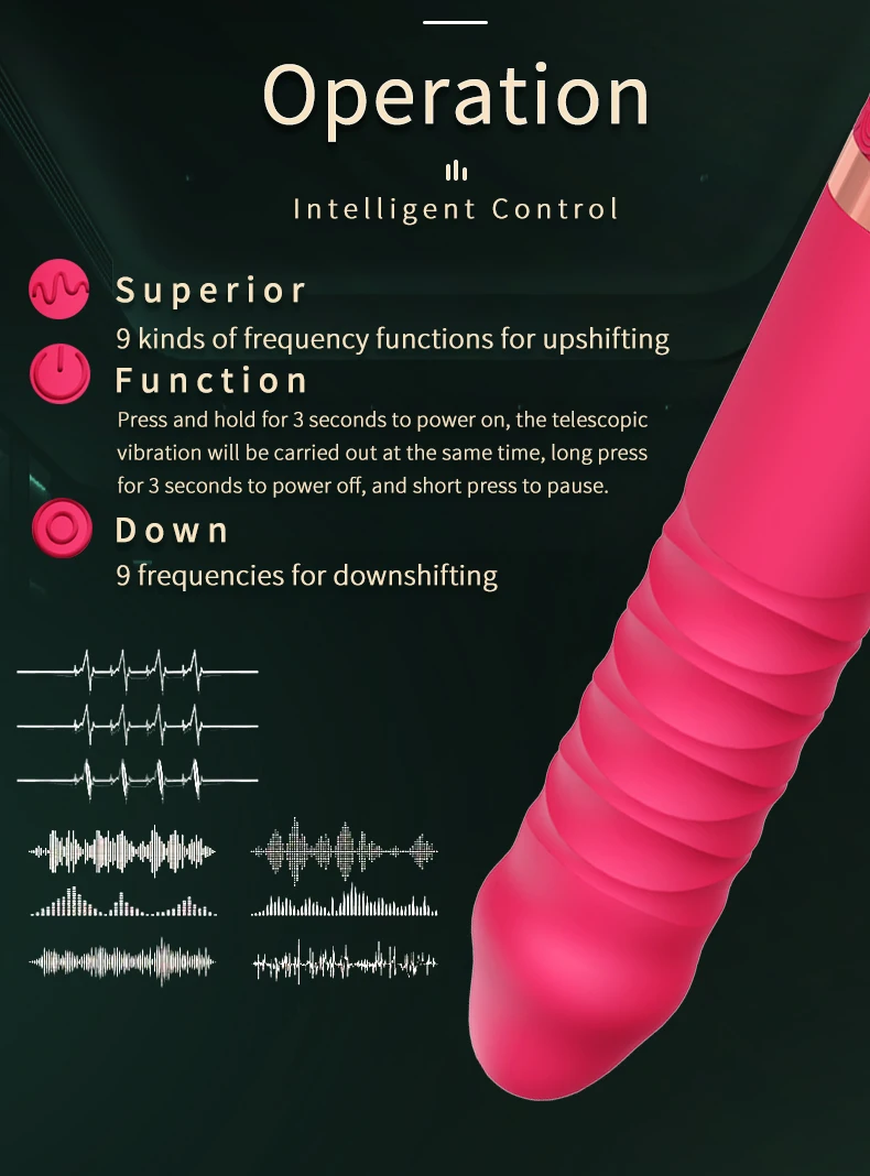 Thrusting Dildo Vibrator Sex Toys with Thrusting Vibration for Women Clit G-spot Anal Play Vagina Clitoral Stimulation Massager