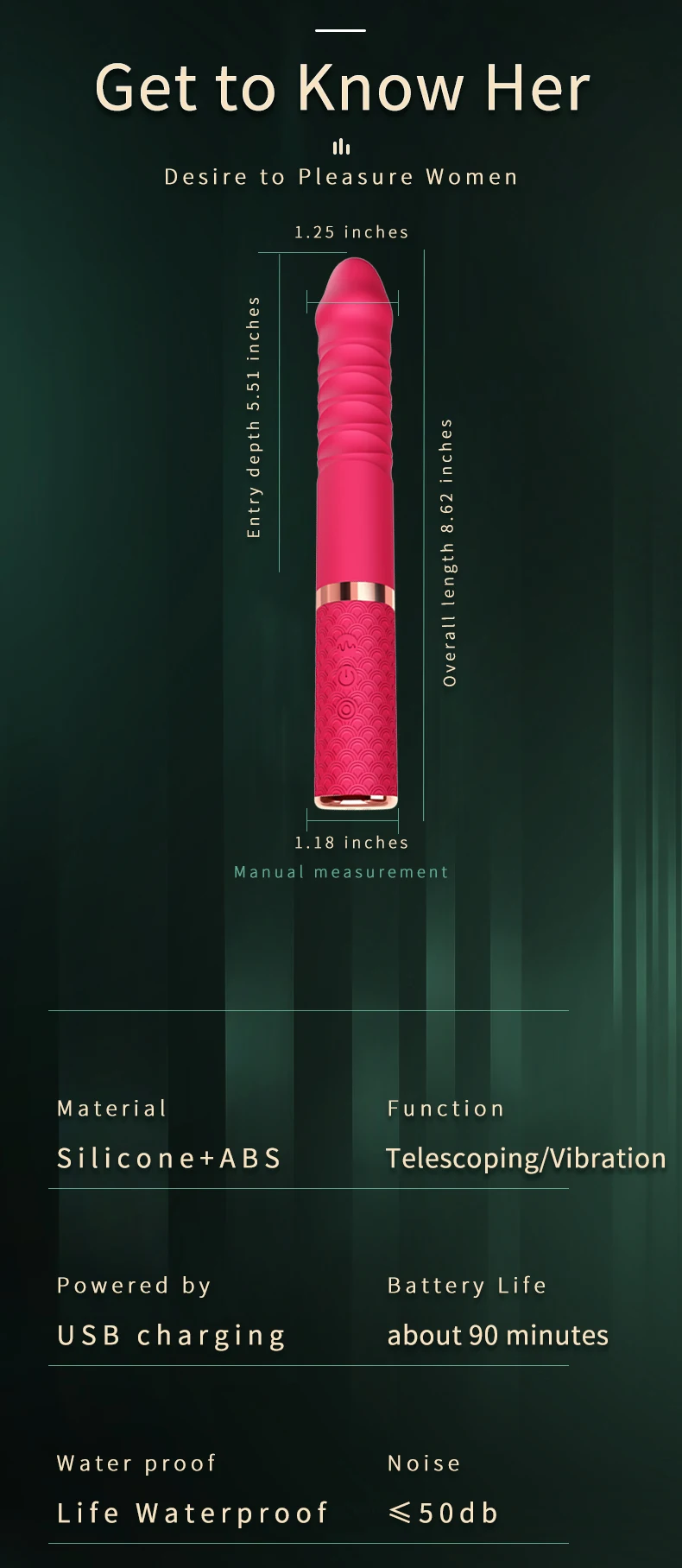 Thrusting Dildo Vibrator Sex Toys with Thrusting Vibration for Women Clit G-spot Anal Play Vagina Clitoral Stimulation Massager