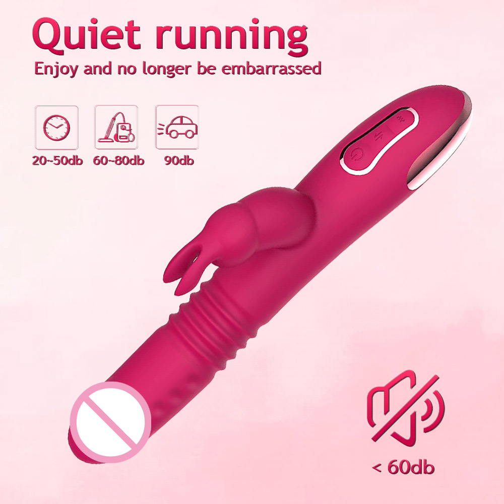 Rabbit Vibrators Thrusting Dildo for Women 10 Vibration Thrust Rotating Mode Clit G Spot Stimulator Sex Toys for Couple Pleasure