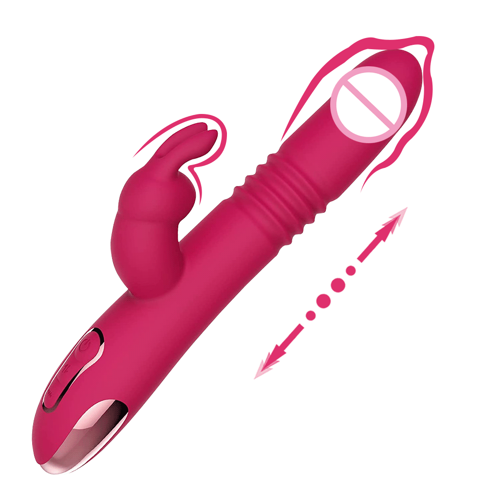 Rabbit Vibrators Thrusting Dildo for Women 10 Vibration Thrust Rotating Mode Clit G Spot Stimulator Sex Toys for Couple Pleasure