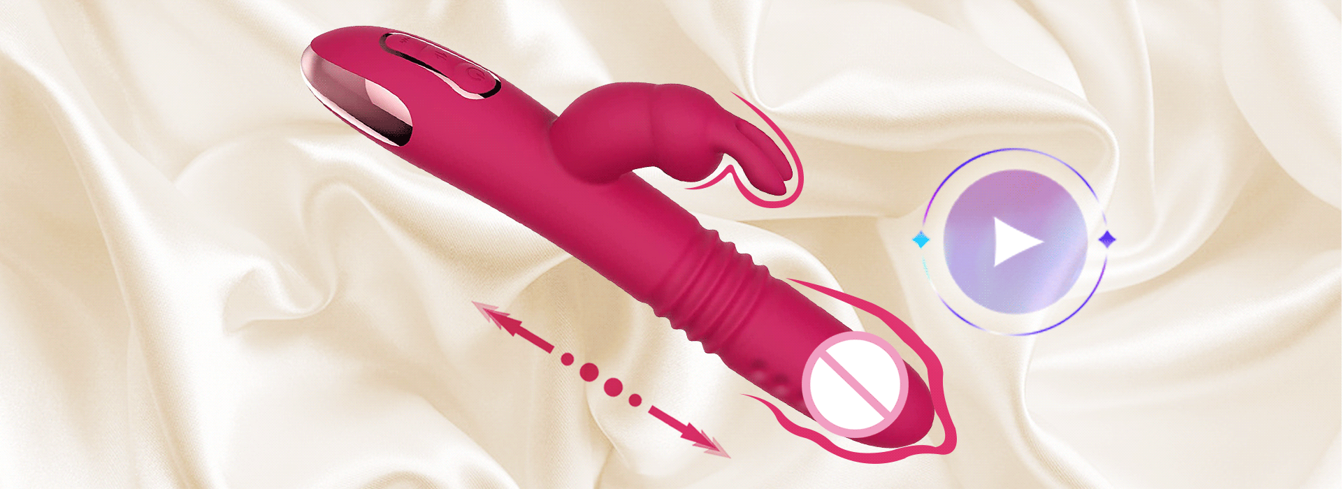 Rabbit Vibrators Thrusting Dildo for Women 10 Vibration Thrust Rotating Mode Clit G Spot Stimulator Sex Toys for Couple Pleasure