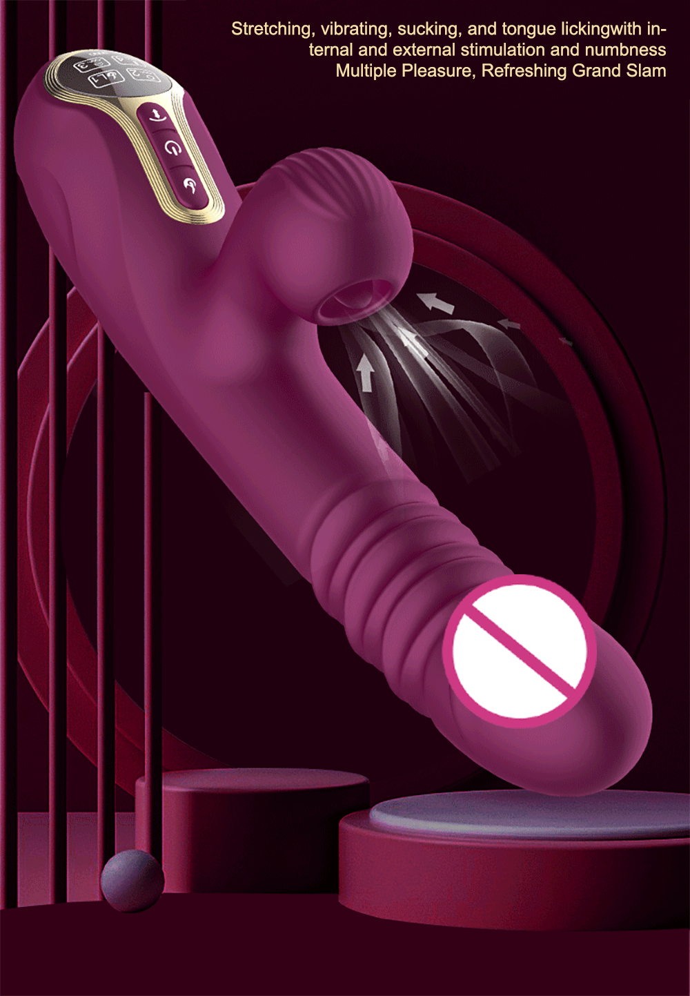 Thrusting Pushing Vibrator Sex Toy for Women Clit Sucker Clitoris G-Spot Stimulator Automatic Telescopic Female Masturbation Thrusting Pushing Vibrator Sex Toy for Women Clit Sucker Clitoris G-Spot Stimulator Automatic Telescopic Female Masturbation