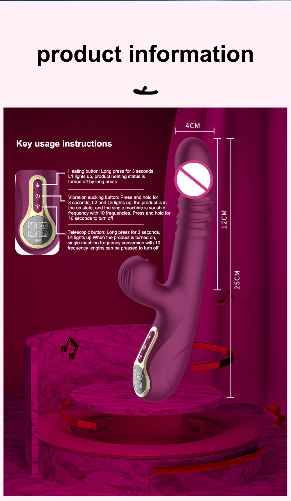 Thrusting Pushing Vibrator Sex Toy for Women Clit Sucker Clitoris G-Spot Stimulator Automatic Telescopic Female Masturbation Thrusting Pushing Vibrator Sex Toy for Women Clit Sucker Clitoris G-Spot Stimulator Automatic Telescopic Female Masturbation