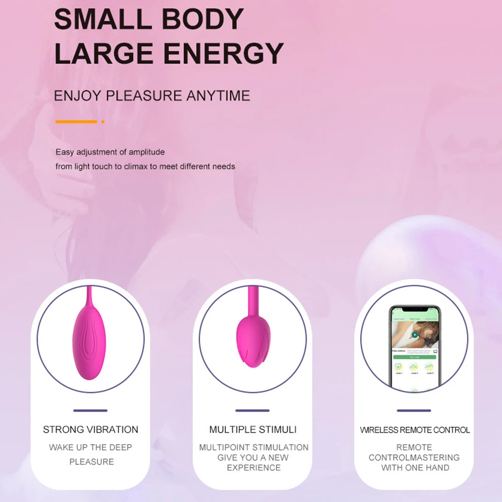Vibrator Egg for Women Clitoris Simulator APP Control G-Spot Vagina Ball Kegel Trainer Wear Vibrating Love Egg Adult Goods Vibrator Egg for Women Clitoris Simulator APP Control G-Spot Vagina Ball Kegel Trainer Wear Vibrating Love Egg Adult Goods