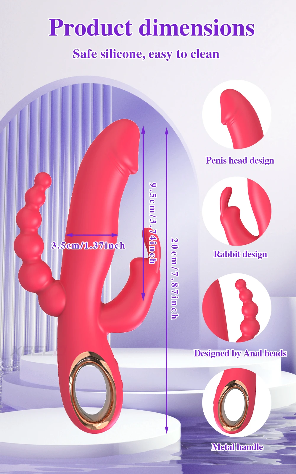 Thrusting Rabbit Vibrator for Women Go and Come G-Spot Vibrator Anal Clitoris Stimulator Dildo Female Masturbator Sex Toy