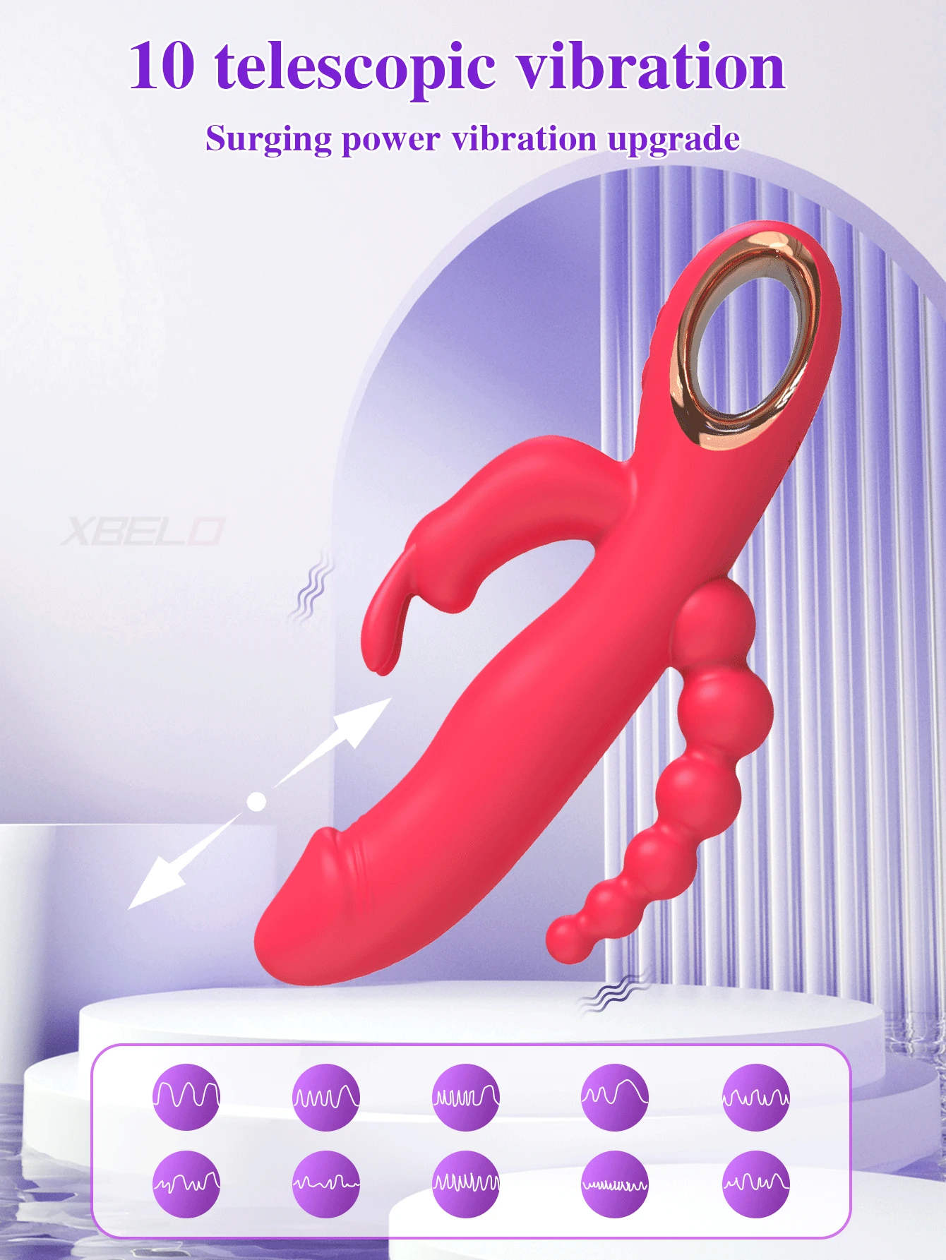 Thrusting Rabbit Vibrator for Women Go and Come G-Spot Vibrator Anal Clitoris Stimulator Dildo Female Masturbator Sex Toy