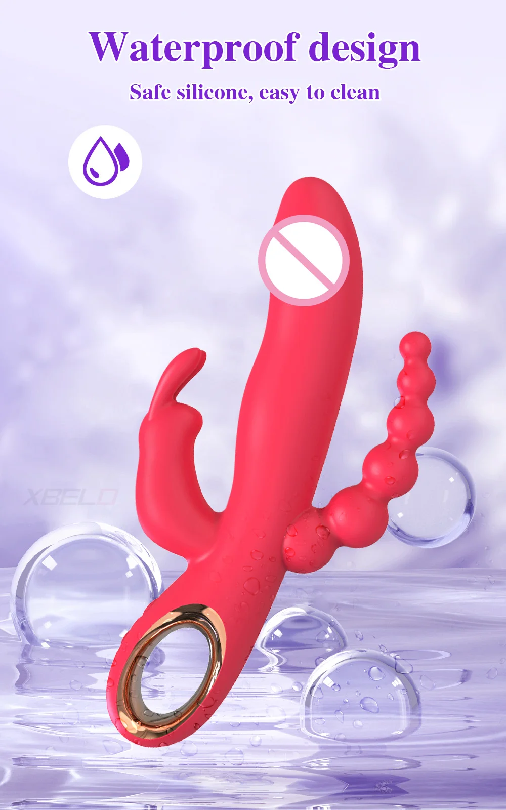 Rabbit Thrusting Vibrator for Woman 3 in 1 G Spot Clitoris Stimulator Vagina Massager Female Masturbator Backyard Anal Sex Toy