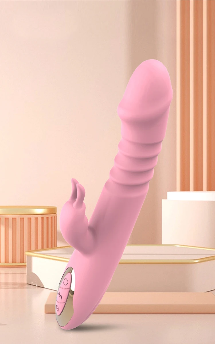 4 In 1 Dildo Rabbit Stretching Vibrator Jumping Eggs Tongue Licking G-Spot Thrusting Anal Clit Vibrator Sex Toys for Women 18