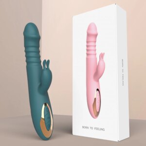 4 In 1 Dildo Rabbit Stretching Vibrator Jumping Eggs Tongue Licking G-Spot Thrusting Anal Clit Vibrator Sex Toys for Women 18