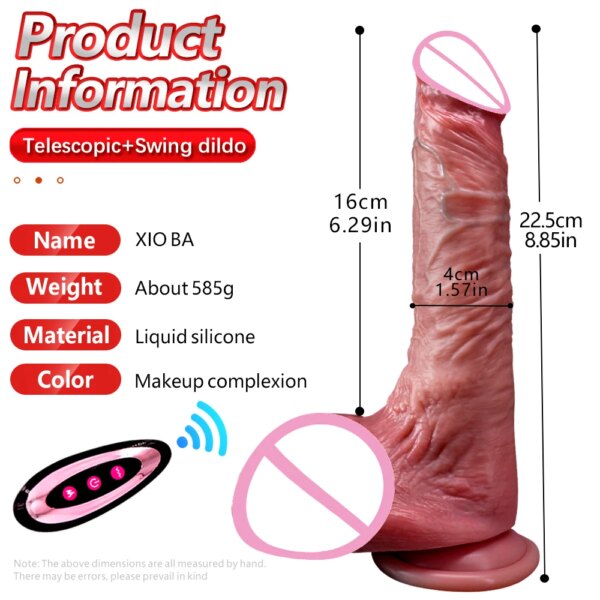 Realistic Thrusting Vibrator Dildo Adult Vibrating Bullet Head with large glans USB Chargeable sex shop Sex Toys for Women men