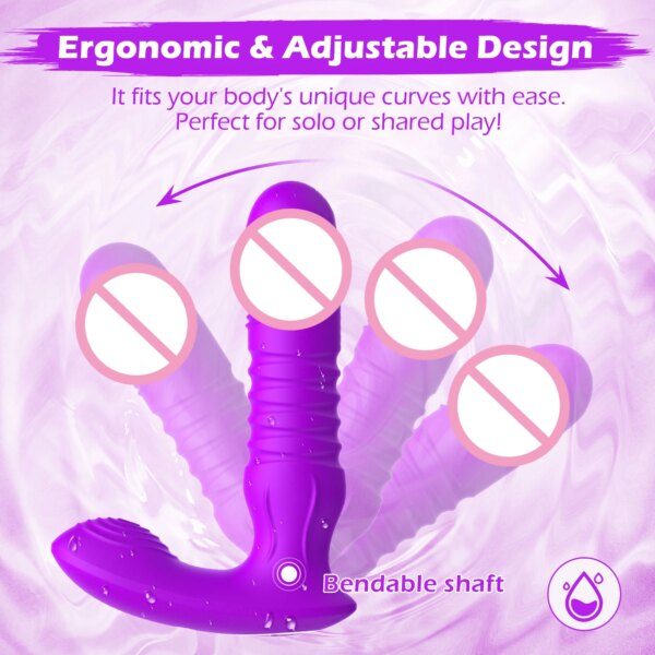 Vibrator Female Bluetooth APP Controlled Wireless Thrusting Dildo G Spot Clitoris Stimulator Wear Sex Toys for Women