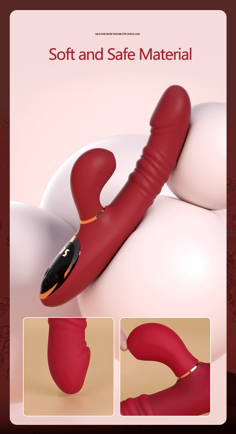 Thrusting  Telescopic Rotation Vibrator Sex Toys LED Screen Sucking Vibrators Heating Penis Realistic Dildo Vibrator for Women