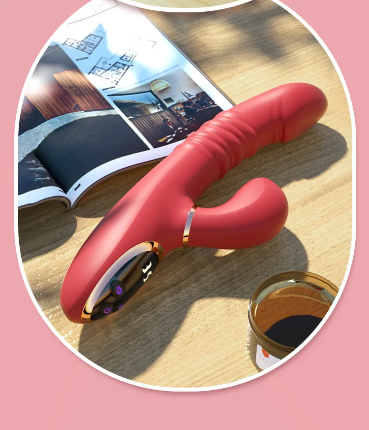 Thrusting  Telescopic Rotation Vibrator Sex Toys LED Screen Sucking Vibrators Heating Penis Realistic Dildo Vibrator for Women