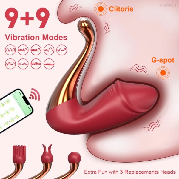 2024 G-spot Vibrator Sex Toy for Women Clit Clitoris Stimulator Bluetooth APP Remote Control Wearable Vibrating Love Egg Toys