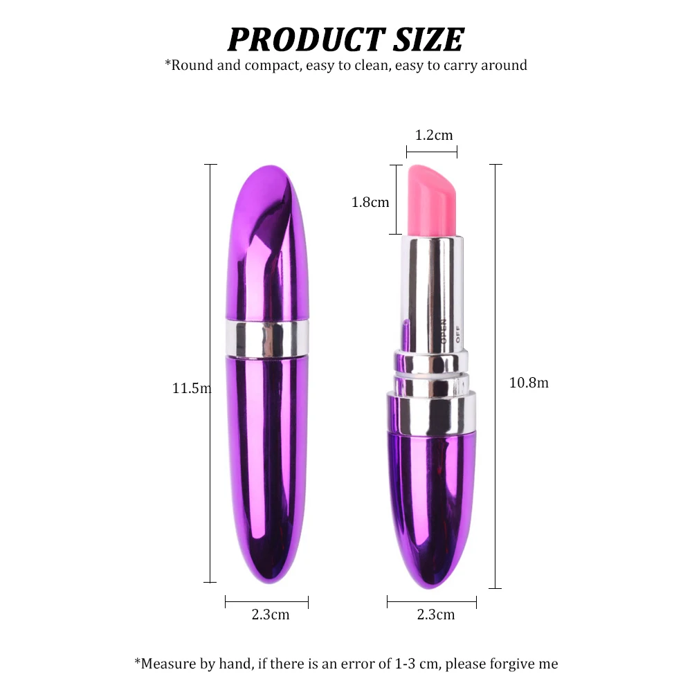 Mini Lipstick Vibrator Discreet Appearance CLITORIS G Spot Massage Vagina Stimulation Adult Masturbation Sex Toys For Women