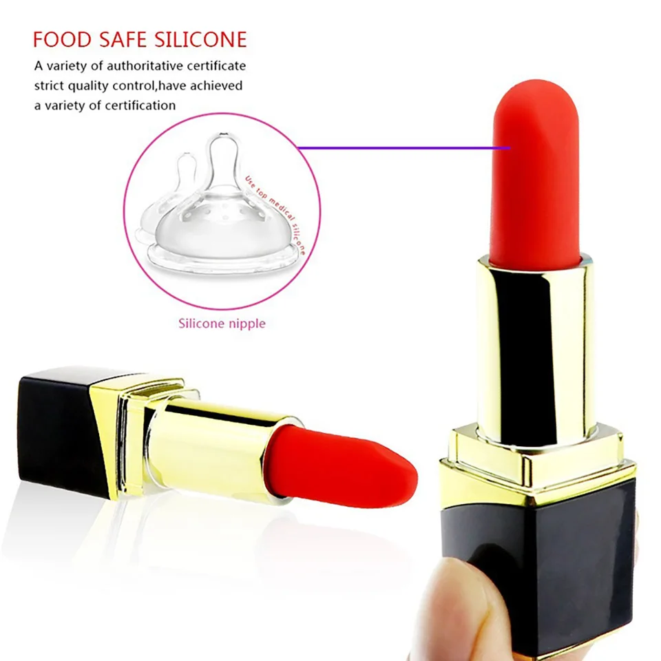 Bullet Lipstick G Spot Vibrator Lipstick Shaped Tip with 10 Vibration Modes Discreet Pocket Womens Clitoral Rechargeable Bullet Lipstick G Spot Vibrator Lipstick Shaped Tip with 10 Vibration Modes Discreet Pocket Womens Clitoral Rechargeable