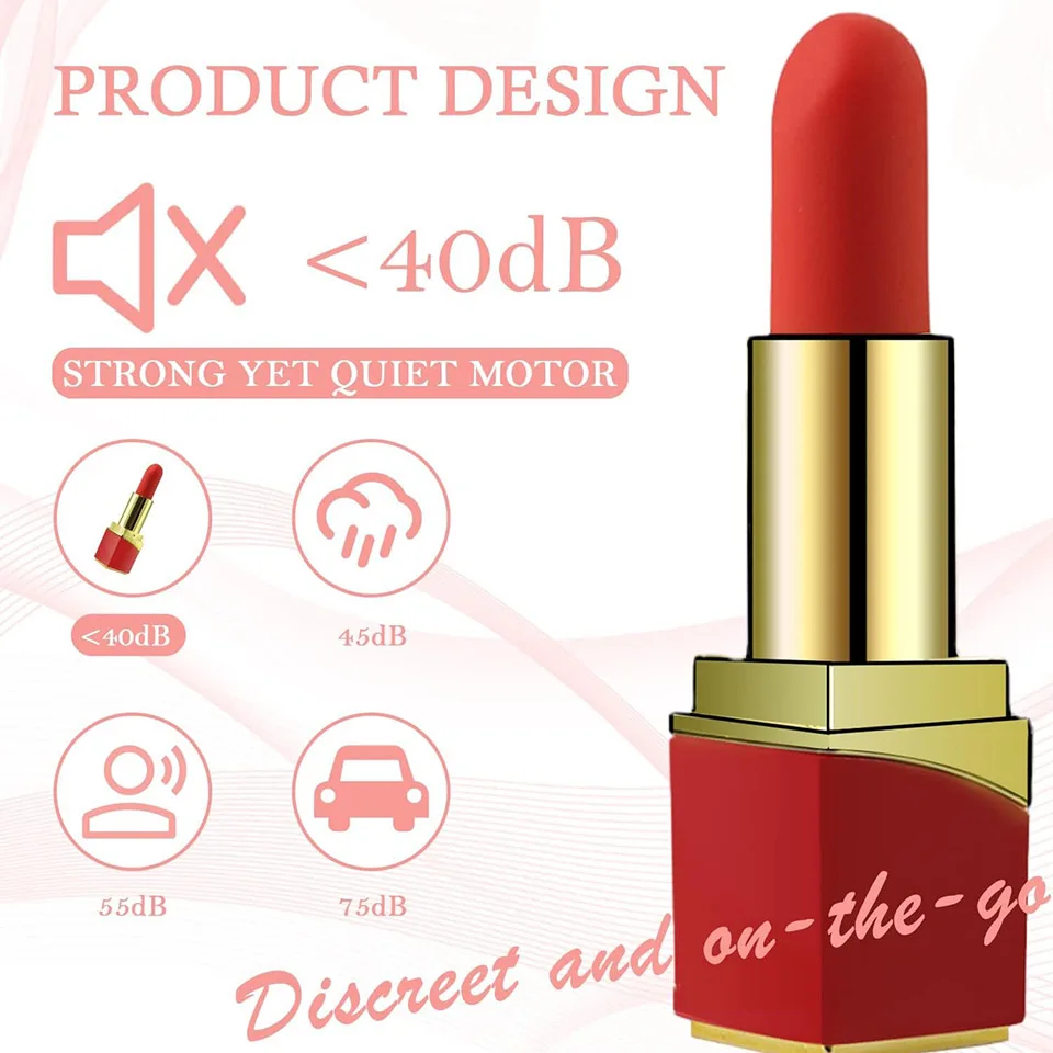 Bullet Lipstick G Spot Vibrator Lipstick Shaped Tip with 10 Vibration Modes Discreet Pocket Womens Clitoral Rechargeable Bullet Lipstick G Spot Vibrator Lipstick Shaped Tip with 10 Vibration Modes Discreet Pocket Womens Clitoral Rechargeable