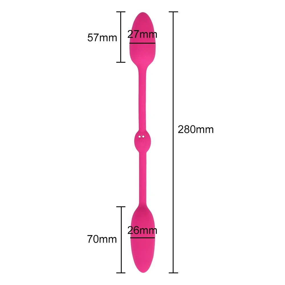 28cm Long Two Vaginal Balls Vibrators for Women Clitoris Stimulator Nipple Clamps Anal Plug Female Masturbator Panties Sex Toys