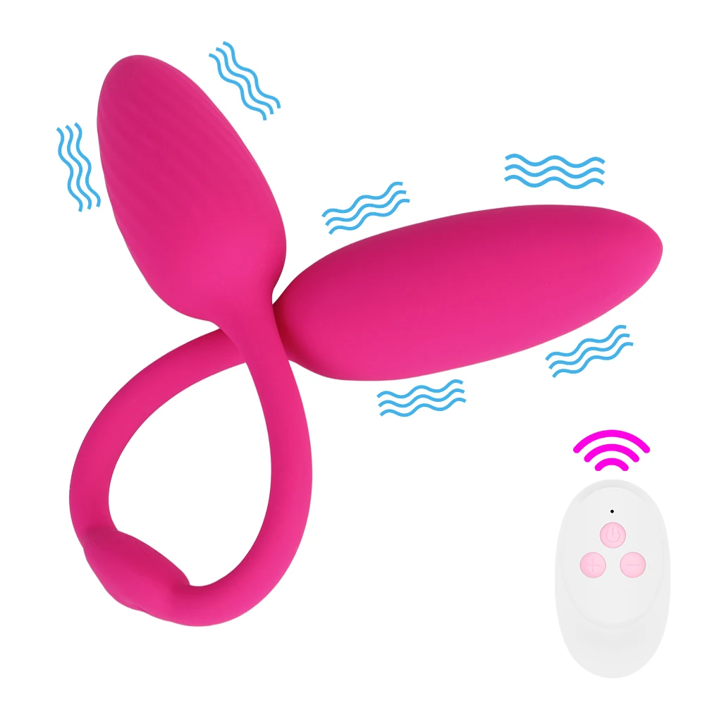28cm Long Two Vaginal Balls Vibrators for Women Clitoris Stimulator Nipple Clamps Anal Plug Female Masturbator Panties Sex Toys