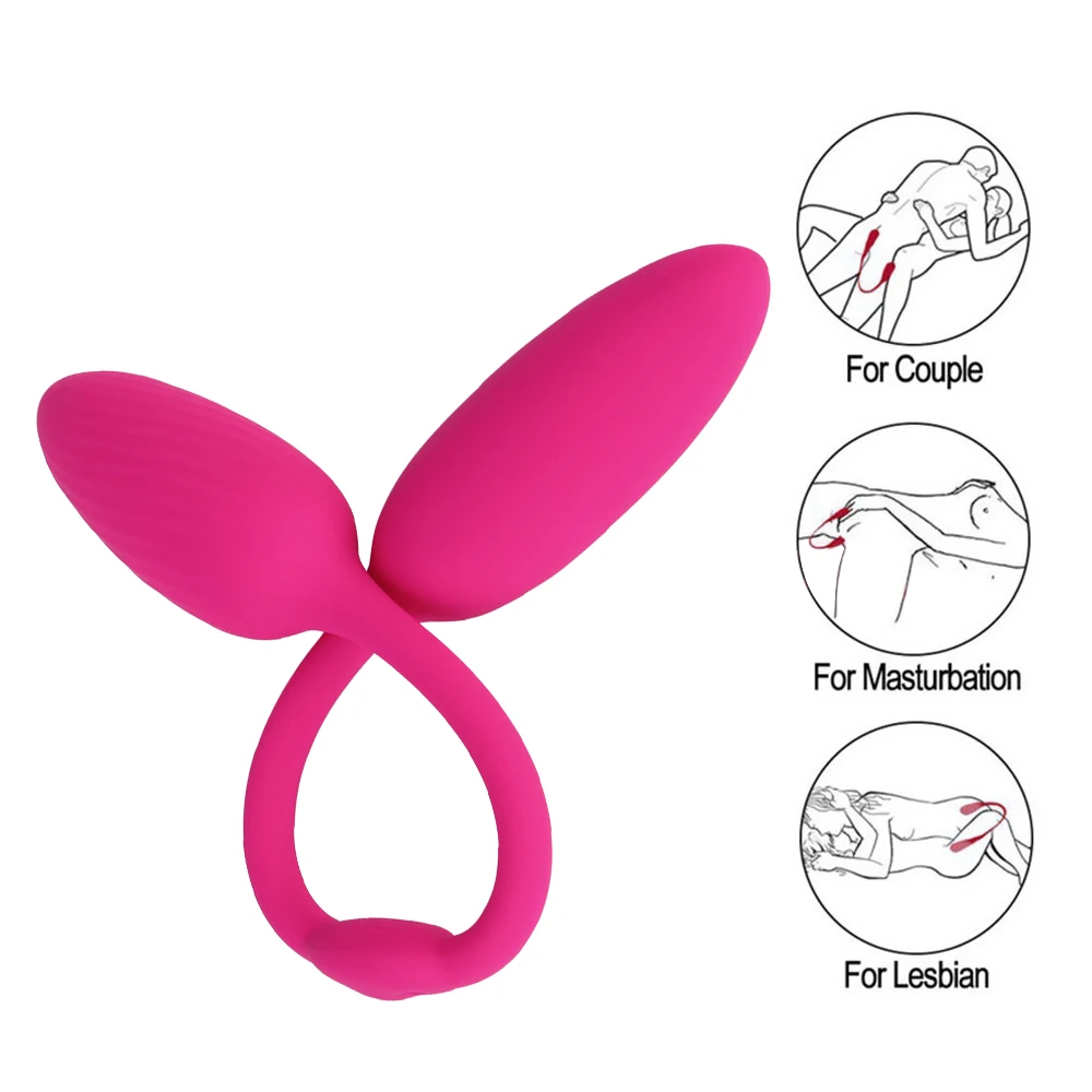 28cm Long Two Vaginal Balls Vibrators for Women Clitoris Stimulator Nipple Clamps Anal Plug Female Masturbator Panties Sex Toys