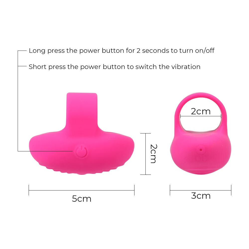 Strapon Finger Vibrators for Women Nipple Clitoris Stimulator Vaginal Anal Sex Toys Female Masturbator Discreet Small In Pocket