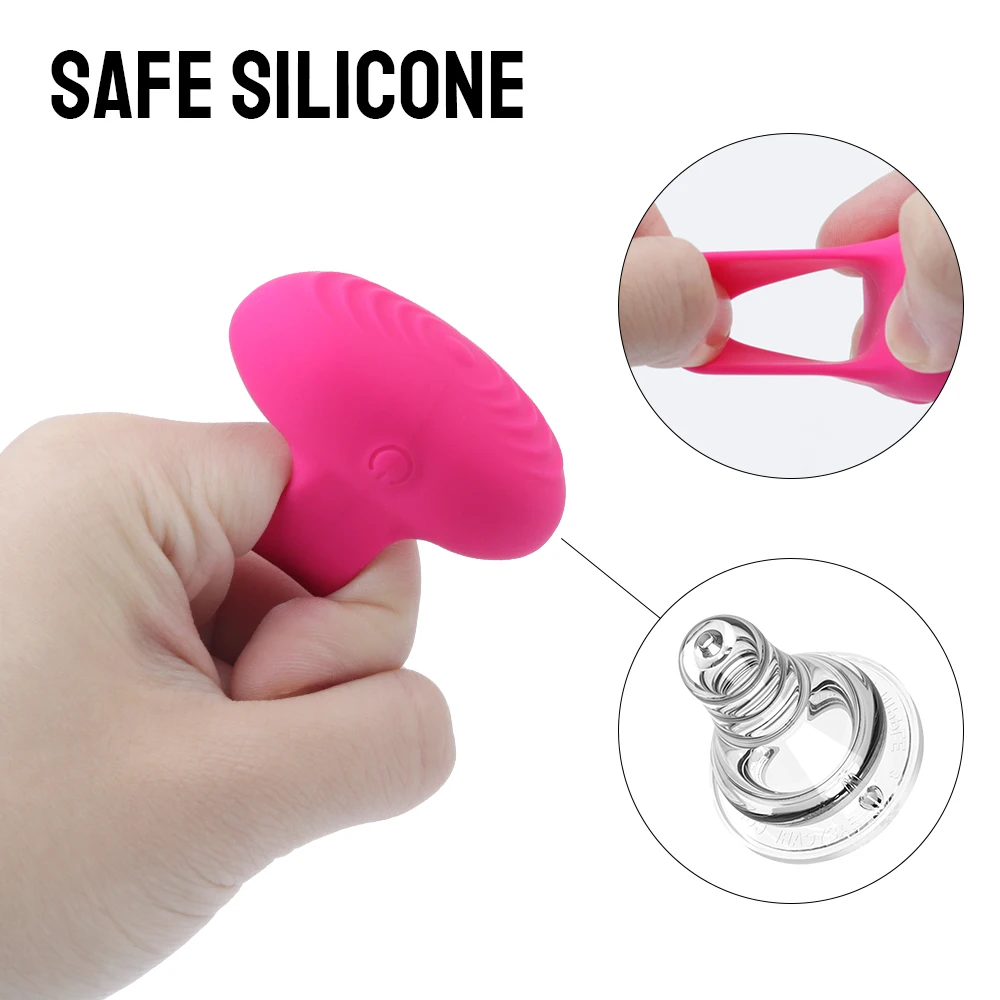 Strapon Finger Vibrators for Women Nipple Clitoris Stimulator Vaginal Anal Sex Toys Female Masturbator Discreet Small In Pocket