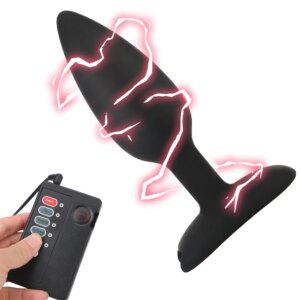 12cm Electric Shock Anal Plug Vibrators For Men Butt Prostate Massager Women Vaginal Balls Female Masturbator Medical Sex Toys
