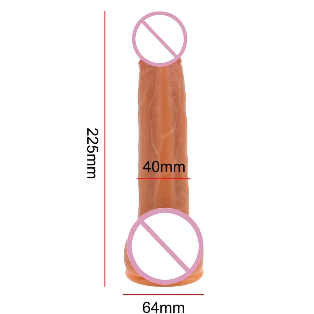 22cm Realistic Penis Heated Dildo Automatic Stretching Vibrators for Women Vaginal Anal Plug Female Masturbator Sex Toys Adults