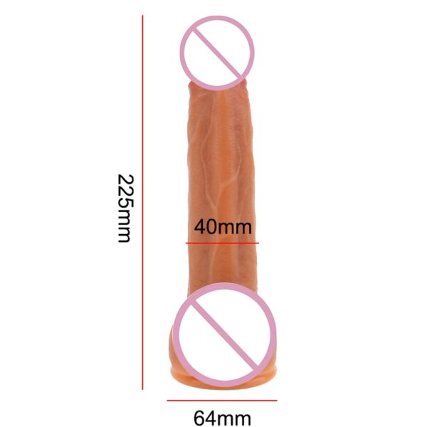 22cm Realistic Penis Heated Dildo Automatic Stretching Vibrators for Women Vaginal Anal Plug Female Masturbator Sex Toys Adults