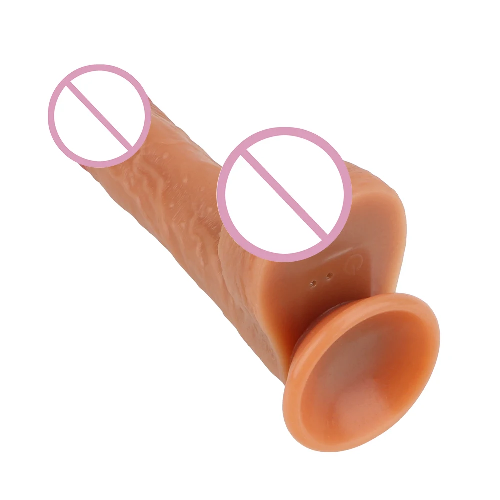 22cm Realistic Penis Heated Dildo Automatic Stretching Vibrators for Women Vaginal Anal Plug Female Masturbator Sex Toys Adults