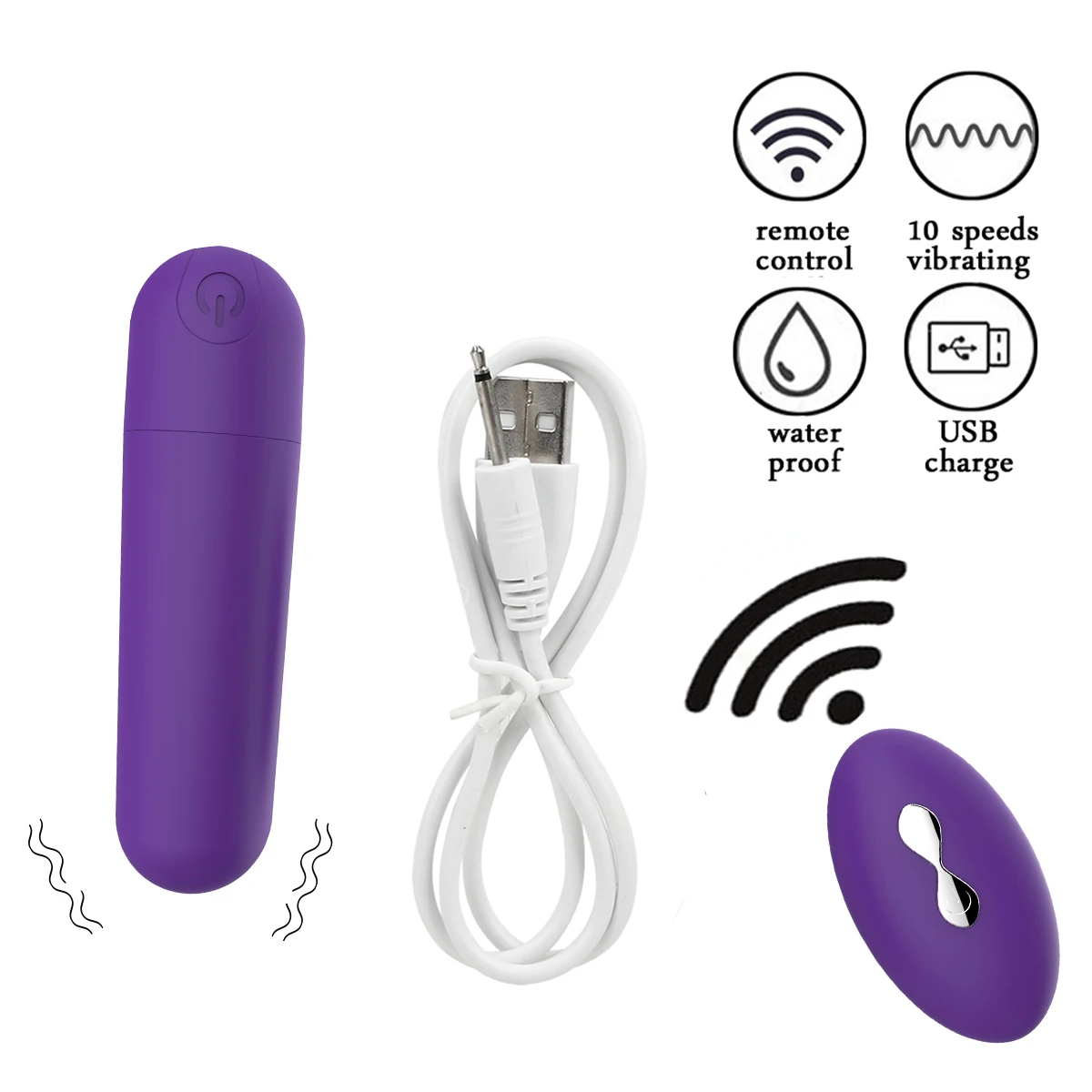 Vibrating Panties 10 Function Wireless Remote Control Rechargeable Bullet Vibrator Strap on Underwear Vibrator for Women Sex Toy