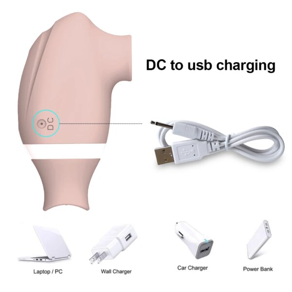 2 in 1 Clitoral Sucking Vibrator Women G-Spot Suction Cup Licking Dual Stimulation Nipple Massager Women Hardcore Adult Sex Toy