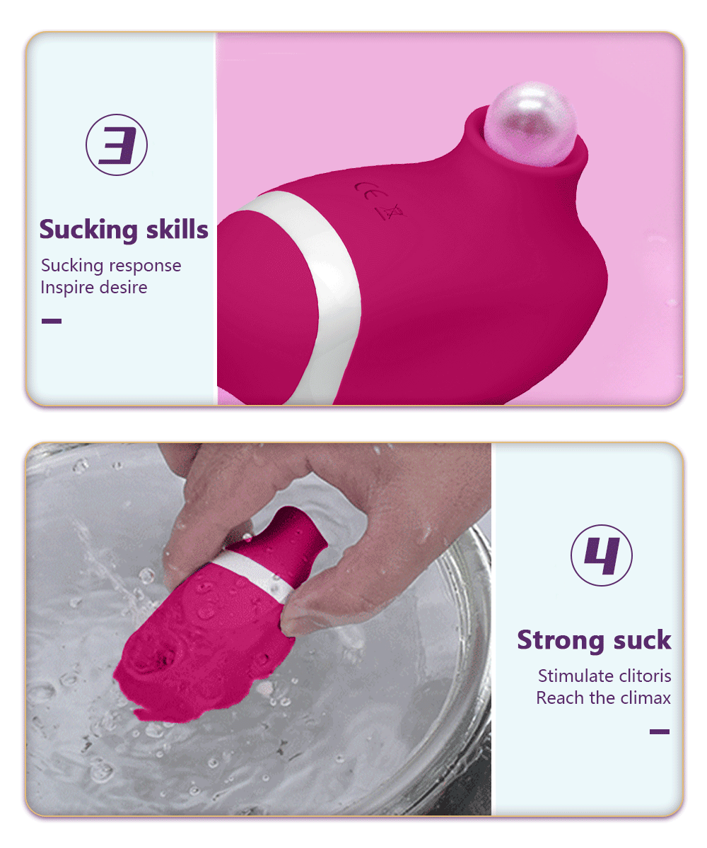 2 in 1 Clitoral Sucking Vibrator Women G-Spot Suction Cup Licking Dual Stimulation Nipple Massager Women Hardcore Adult Sex Toy