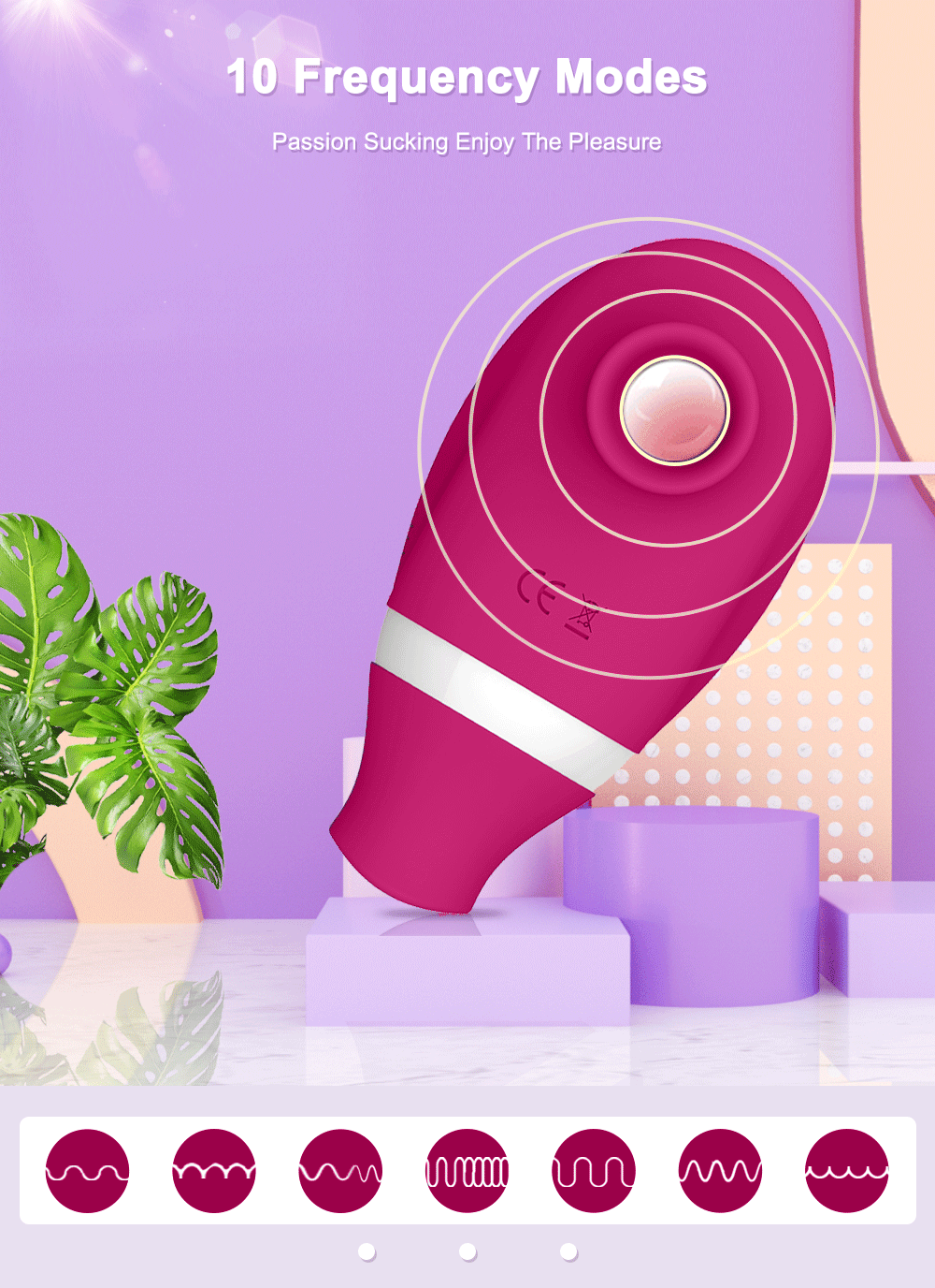 2 in 1 Clitoral Sucking Vibrator Women G-Spot Suction Cup Licking Dual Stimulation Nipple Massager Women Hardcore Adult Sex Toy