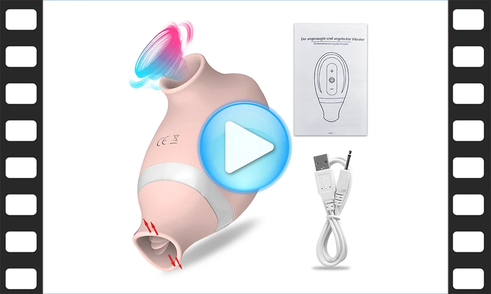 2 in 1 Clitoral Sucking Vibrator Women G-Spot Suction Cup Licking Dual Stimulation Nipple Massager Women Hardcore Adult Sex Toy