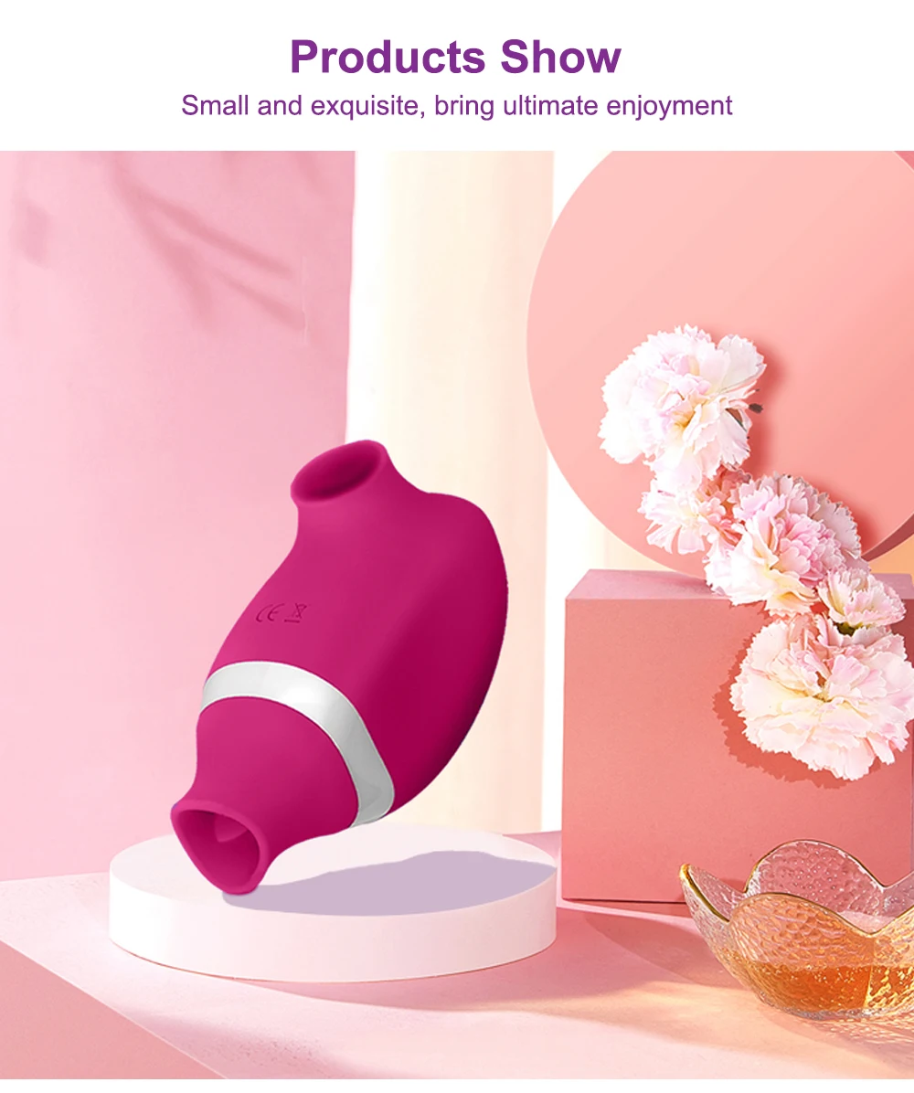 2 in 1 Clitoral Sucking Vibrator Women G-Spot Suction Cup Licking Dual Stimulation Nipple Massager Women Hardcore Adult Sex Toy