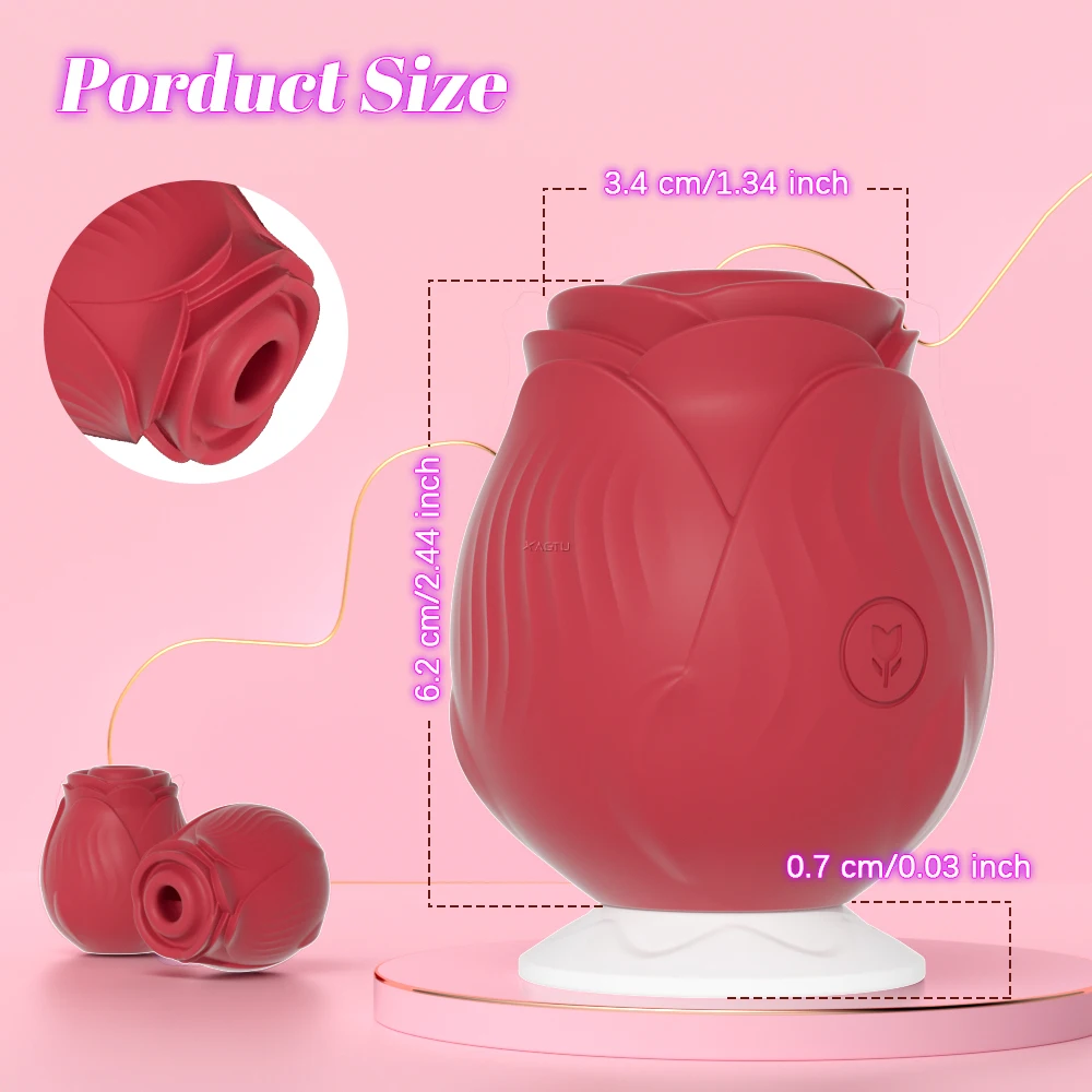 Powerful Sucking-Rose Vibrator Toy for Women Vacuum Stimulator Oral Nipple Clit Sucker Female Sex Toys Goods for Female Adults Powerful Sucking-Rose Vibrator Toy for Women Vacuum Stimulator Oral Nipple Clit Sucker Female Sex Toys Goods for Female Adults