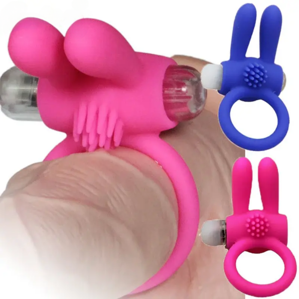 Rabbit Vibrators Delay cockring lasting Ejaculation Lock Fine triple vibrator Sex Toys product for Men penis extender ball loop