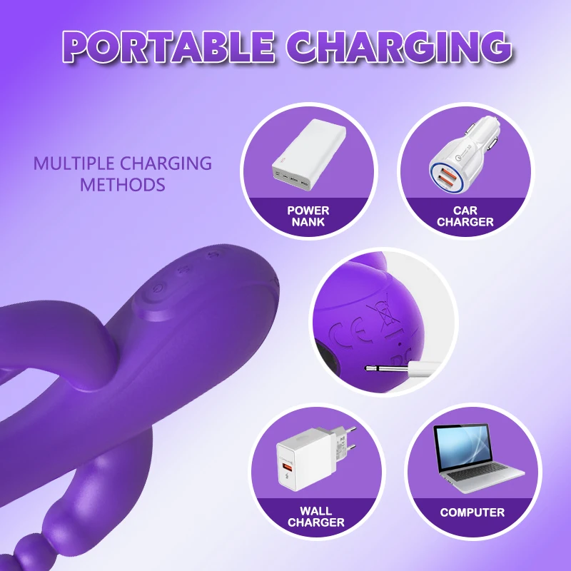 LICKLIP 3 In 1 G Spot Rabbit Vibrator Dildo for Women Anal Plug Clitoris Stimulator Female Masturbation Sex Toys 18
