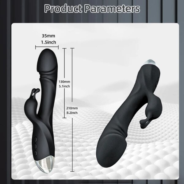 Powerful Rabbit Vibrator Female Clitoris Stimulator Vagina Nipple Massage Dildo Silent G Spot Sex for Women Spot Rechargeable