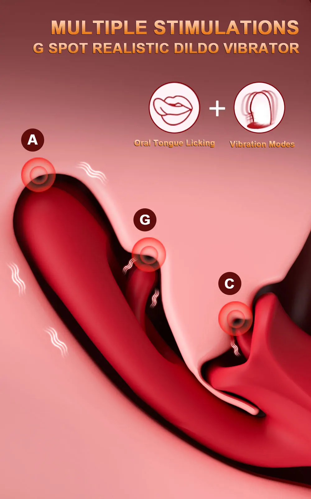 Patting Dildo Vibrator for Women Tongue Licking Clit Clitoris Stimulator G-Spot Massager Female Rabbit Sucker Adult Sex Toys